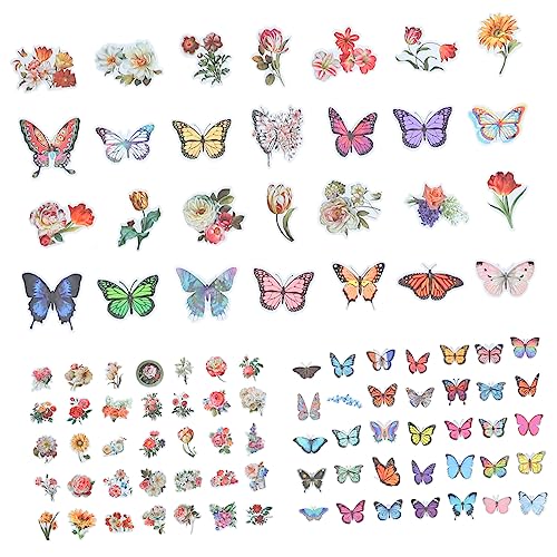 PHENOFICE 100 Blatt Graffiti-Aufkleber scheckheft scrapbbok wanddeckoration werzeugkoffer Wandtattoos für den Haushalt Wandaufkleber mit Blumen Blumengepäckaufkleber Aufkleber liefern PVC von PHENOFICE