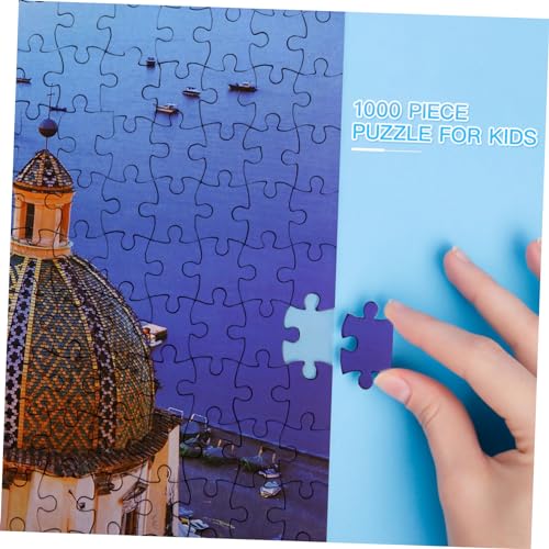 PHENOFICE 1000 Stück Verpacken Landschaftspuzzle Kinder Puzzle rätselbuch Kinder rätsel Erwachsene puzzlespiel üzzle puzzlematte wimmelbild Puzzle Educational Toys Spielzeug Ägäis-Rätsel von PHENOFICE