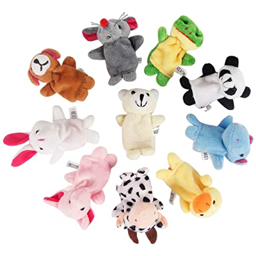 PHENOFICE 10St Fingerpuppe Giraffenpuppe Kaninchenpuppe Spielzeug für Tiere Ente Spielzeug interaktives Spielzeug kindergeburtstags mitgebsel Fingerspielzeug Eltern-Kind-Spielspielzeug Stoff von PHENOFICE