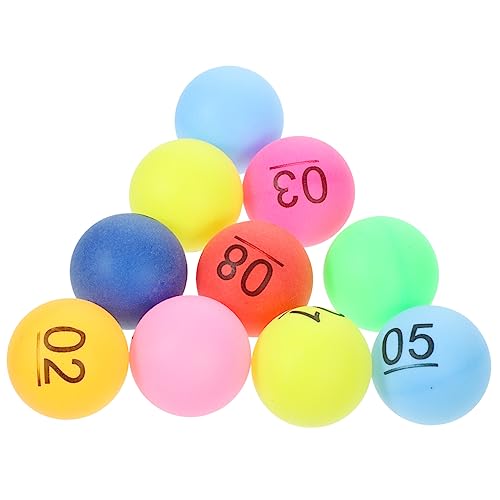 PHENOFICE 10pcs Kleine Lotteriekugeln Bunte Spielbälle Party Nummerierte Balls Tischtennisbälle von PHENOFICE