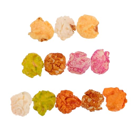 PHENOFICE 12 Stück Popcorn Modell Mini Ornamente Puppenhaus Mini Lebensmittel Küchenzubehör Popcorn Konfetti Partygeschenke Popcorn Ornamente Display Requisiten Popcorn DIY von PHENOFICE