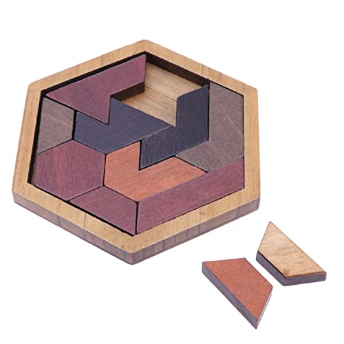 PHENOFICE 12 Teiliges Puzzle Hexagon Tangram Denkspielzeug Für Lernspiel Zur Der Kreativität Und Problemlösungsfähigkeiten von PHENOFICE