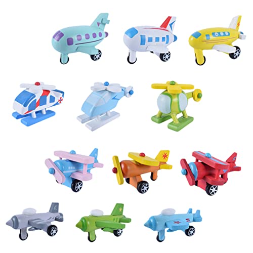 PHENOFICE 12st Buntes Miniflugzeug Puzzle-Spielzeug Kinderflugzeugspielzeug Stammlernspielzeug Segelflugzeug Werfen Kinderspielzeug Flugzeugspielzeug Für Kinder Flugzeug Für Kinder Hölzern von PHENOFICE