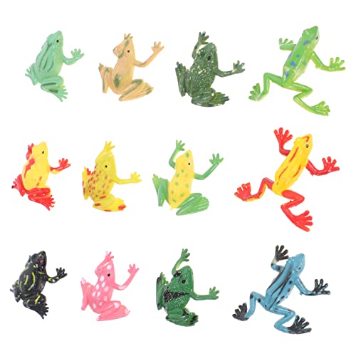 PHENOFICE 12st Simulierter Tropischer Laubfrosch Mini-froschfiguren Frosch Spielzeug Kleine Froschstatue Massenspielzeug Für Kinder Frösche Spielzeug Mini-gartenfrosch-Ornamente PVC von PHENOFICE