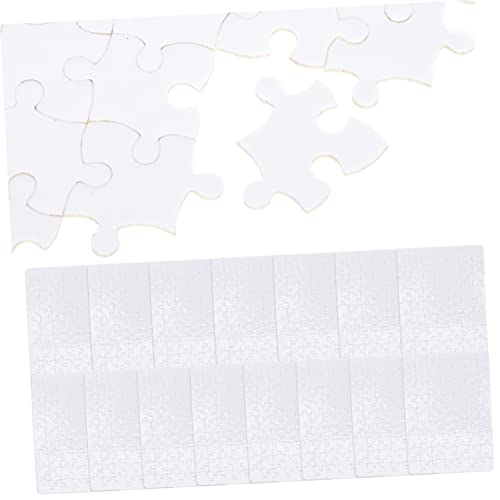 PHENOFICE 15 Blätter Kinderspielzeug hochzeitstruhe Puzzle rätsel Blank Puzzle Pieces Heißpressen-Puzzle Leere Puzzles Transferpuzzle selber Machen Wärmeübertragungs-Puzzle Papier Weiß von PHENOFICE