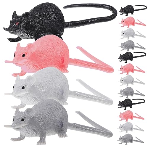 PHENOFICE 16 STK -kürbis-Mini-puppenhaus-spielzeugornamente Kaninchen Gefälscht Miniatur Streich Halloween- Haustier -rattenfigur Gruselig Falsche Ratten Figuren Plastik von PHENOFICE