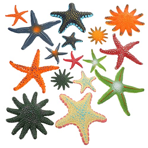 PHENOFICE 16St Sea Life-Spielzeug Spielzeug für Kinder realistisches Seesternmodell Meerestierfiguren kinderzimmerdeko kinderspielzeug Schwimmbadspielzeug Tauchspielzeug Weichkleber von PHENOFICE