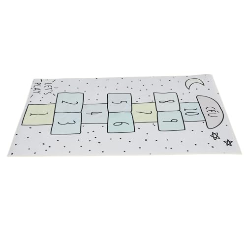 PHENOFICE 1Stk Digitale Schachbrettdecke Hopse-Teppiche für Kinder Hopse-Matte für Kinder spielmatte Play mat for kinderteppich Spielzeug Spielkissen Spielpad für Kinder Dark Grey von PHENOFICE