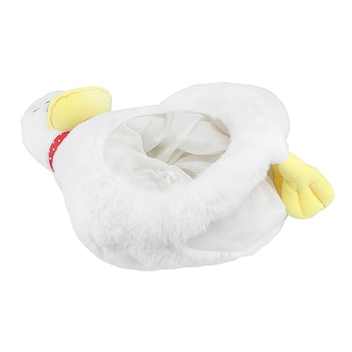 PHENOFICE 1Stk Entenhut Plüschtierhut Plüsch schöner Hut Plüschtiermütze Kopfbedeckungen für Kinder Costume accessory White hat entzückender Hut Bühnenaufführungshut kurzer Plüsch Weiß von PHENOFICE