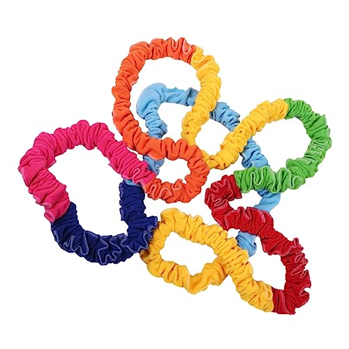 PHENOFICE 1Stk Rallye-Ring sportgeräte Sport geräte elastisches Seil für Kinder dehnbares Spielzeug Outdoor-Spielset Gummiband in Regenbogenoptik Multiplayer-laufender elastischer Ring Samt von PHENOFICE