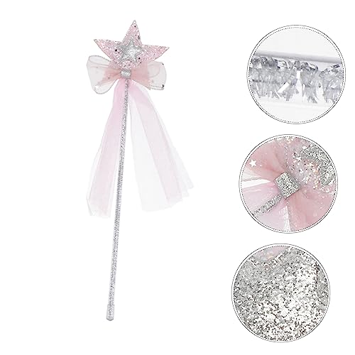 PHENOFICE 1Stk Stirnband halllowen heeloween fairy wand kinderkleider Sternenfee Zauberstab Kidcraft-Spielset spielzeug Geburtstagsfee Zauberstab Performance-Requisiten Gittergewebe Rosa von PHENOFICE