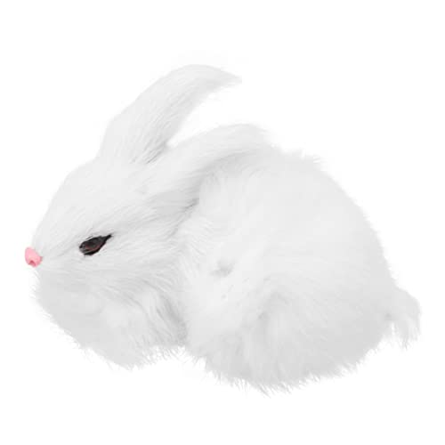 PHENOFICE 1Stk lebensechtes Kaninchen kaninchenzubehör Animal Figures plüschtiere kuscheltiere Hasen Soft Toy Bunny Plush Kaninchen Stofftier Hasencharakter Spielzeug Plüschkaninchen Weiß von PHENOFICE