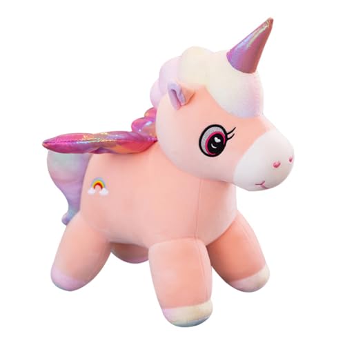 PHENOFICE 1stk Einhorn-Puppe Kuscheltier Mädchen Babypuppe Für Frauen Kissenspielzeug Werfen Cartoon-plüschpuppe Stoffplüschpuppe Plüschkissen Stofftiere Babyspielzeug Baumwolle Rosa von PHENOFICE