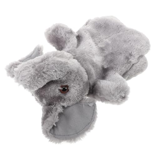 PHENOFICE 1stk Handpuppe Kleintierspielzeug Fingerpuppe Plüsch Elefantenpuppe Kuscheltiere Für Kinder Pp Baumwolle Light Grey von PHENOFICE