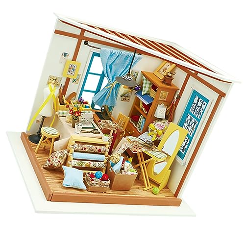 PHENOFICE 1stk Hausmodell Selber Bauen Mini-hausmontage Baue Dein Puppenhaus Miniatur DIY Spielzeug Miniatur-hausmodell- Kreatives DIY-hausspielzeug Miniatur-heimmodell von PHENOFICE