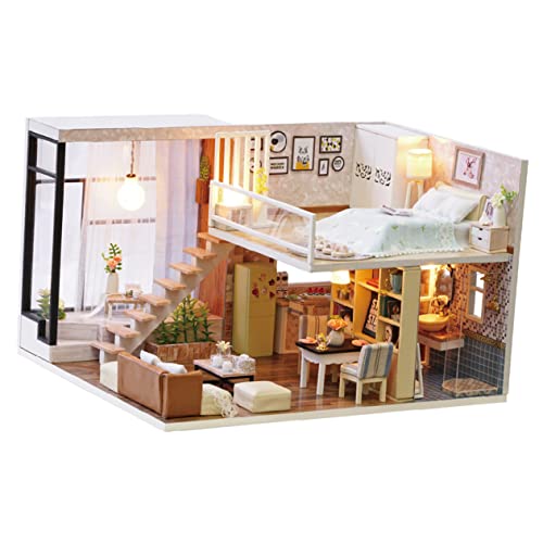 PHENOFICE 1stk Kabinenmodell Mini-Wohnung Miniaturbausatz Puppenhausmöbel Spielzeug Zum Manuellen Zusammenbauen Miniatur DIY Miniaturen Wohnung Selber Bauen DIY Miniatur Kit von PHENOFICE