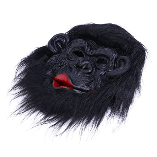 PHENOFICE 1stk Orang-utan-maske Karneval Gesichtsbedeckung Halloween-partyzubehör Halloween-maske Schwarzes Outfit Maske Für Halloween Partykostüm Gesichtsabdeckungen Grusel Black von PHENOFICE