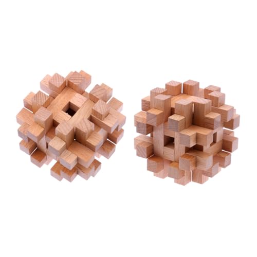 PHENOFICE 1stk Puzzleball Logikrätsel Spielzeug Puzzle-Spielzeug Spielzeug Für Die Frühe Entwicklung Intelligenzspielzeug Für Kinder Interlock-Spiel Entsperren 3D-puzzlekugel Hölzern von PHENOFICE