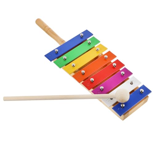 PHENOFICE 1stk Siebenfarbiges Banjo Aus Aluminium -Percussion-Spielzeug -xylophon Xylophon-Instrument-Spielzeug Instrumentenspielzeug Für Kleinkinder Holzpercussion Metall Colorful von PHENOFICE