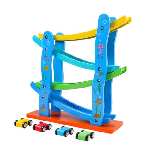 PHENOFICE 1stk Vierstöckiger Gleisblock Auto Rampe Leiter Spielzeug Kinderautos Spielzeug Autospielzeug Für Kinder Autospielzeug Für Kleinkinder Autospielzeug Für Babys Holzspielzeug Hölzern von PHENOFICE