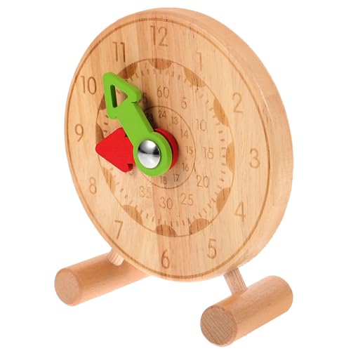 PHENOFICE 1stk Zeit Kognitive Uhr Mini Uhr Spielzeug Pädagogisches Spielzeug Kinder Uhr Spielzeug Zeiterkennungsspielzeug Zeit Lernspielzeug Kognitives Spielzeug Holz von PHENOFICE