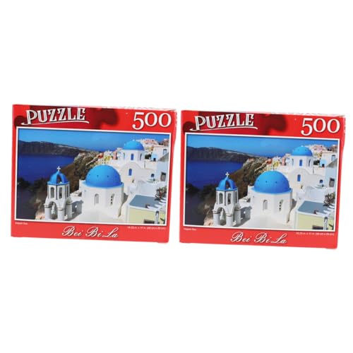 PHENOFICE 2 Satz 500 Stück Papierpuzzle Puzzle für Erwachsene rätsel für Erwachsene rätzelblöcke Erwachsene Kinder spielset Puzzlespiele für Erwachsene pädagogisches Puzzle Erwachsene Puzzle von PHENOFICE