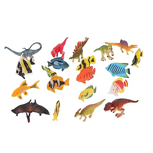 PHENOFICE 2 Sets Dinosaurier Modell Ornamente Kleine Meerestierfigur Kinderspielzeug Realistische Meerestiere Spielzeug Vogelspielzeug Kleinkindspielzeug Meerestiere von PHENOFICE