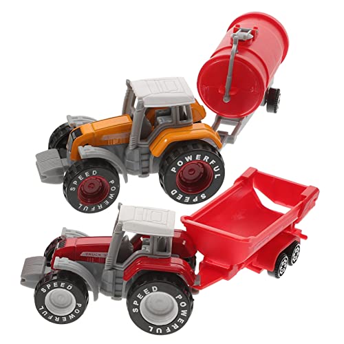 PHENOFICE 2 Stück Bauernhof Wagen Spielzeug Spielzeug Spielzeug Auto Set Auto Spielzeug LKW Traktor Spielzeug Kinder Kognitives Auto Fahrzeugmodell Für Kinder Technisches von PHENOFICE