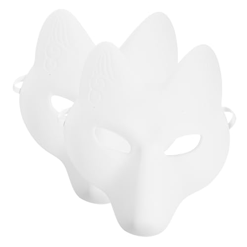 PHENOFICE 2 Stücke Unbemalte Maske Für Erwachsene Jungen Und Mädchen Halloween Party Liefert Jungen Und Mädchen Spielzeug von PHENOFICE