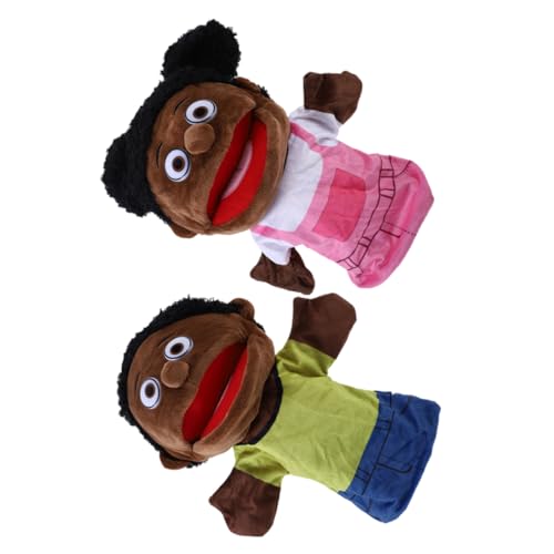 PHENOFICE 2 Stück Familie Handpuppe Spielzeug Stofftier Puppen Cartoon Figur Handpuppe Geschichte Figur Puppe Kreative Handpuppe Kreative Handspielzeug Cartoon Handpuppe Geschichte von PHENOFICE