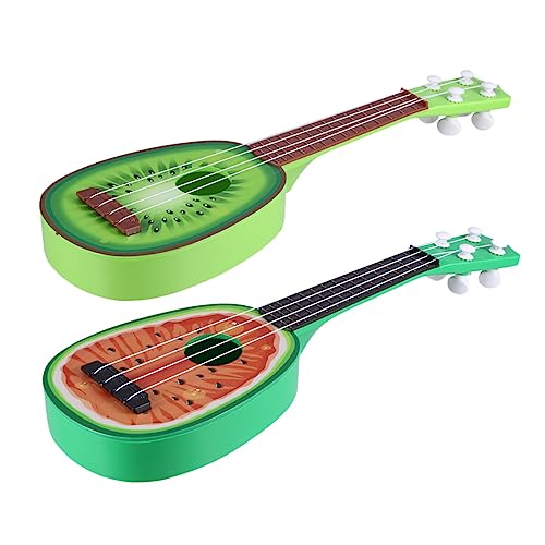 PHENOFICE 2 Stück Mini Fruchtgitarre Kleine Kinder Fruchtgitarre Kinderspielzeuggitarre Mini Gitarre Ukulele Spielzeug Akustikgitarre Spielzeug Kleine Gitarre Musikinstrumente von PHENOFICE