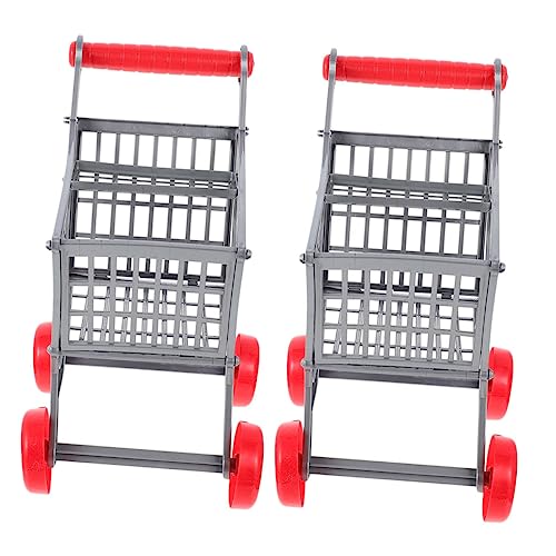 PHENOFICE 2 Stück Simulation Einkaufswagen Kinderspielhaus Spielzeug Simulation Trollies Spielzeug Für Kinder Kinder Einkaufswagen Mini Einkaufshandwagen Mini Spielzeug Kinderspielzeug von PHENOFICE