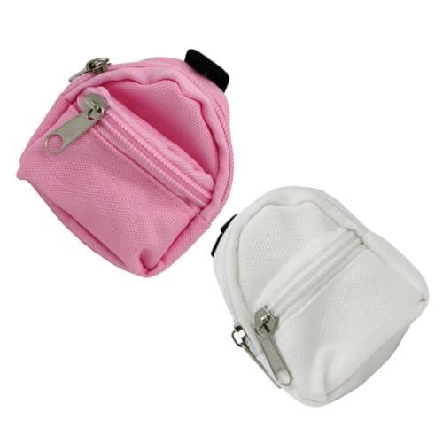 PHENOFICE 2 Stück Simulation Schultasche Mädchen Geldbörsen Rucksack Mädchen Geldbörsen Mini Bücher Rucksäcke Mini Rucksack Mädchen Rucksäcke Mini Puppen Rucksäcke Mini Puppen Tasche von PHENOFICE