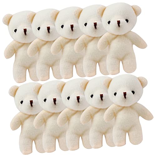 PHENOFICE 20 STK Mini-bär Kleine Kuscheltiere Großer Minibär Kuscheltiere Spielzeug Schafspielzeug Spielzeuge Bärenverzierung Puppe Kleine Bären Für Die Babyparty Taschenbär Beige Stoff von PHENOFICE