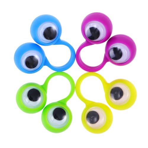 PHENOFICE 20 Stück Fingerspielzeug Set Pädagogische Fingerringpuppen Mit Großen Augen Lustiges Fingerspiel Für Kinder Ideales Und Partyspielzeug von PHENOFICE