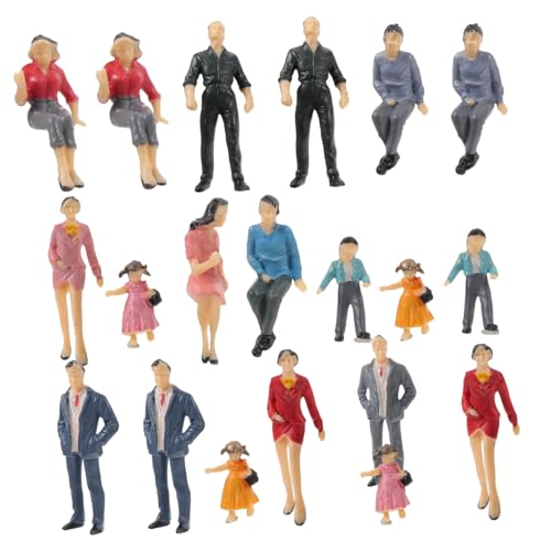 PHENOFICE 20PCS Miniatur Menschen Figuren Bunte Detailgetreue Modelle Für Landschafts Und Puppenhaus Dekoration Miniatur Figuren Für Modelleisenbahn Und Architektur von PHENOFICE