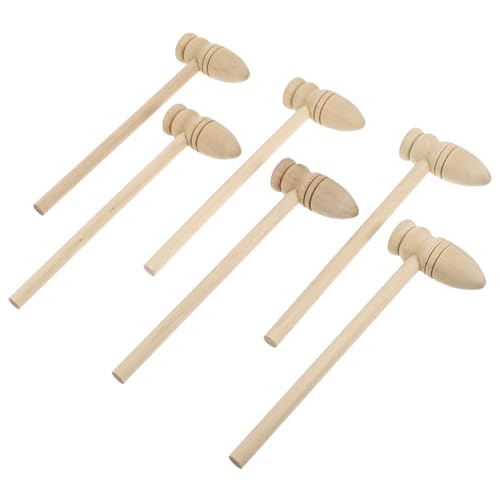 PHENOFICE 20St Kuchenhammer Mini-Kuchen Mini-Spielzeug Spielzeug für Kleinkinder Mini-Beat-Hämmer Spielzeug für Kinder ergonomische heizlùfter Lustig Kinder-Mini-Holzhämmer Holzschlägel von PHENOFICE