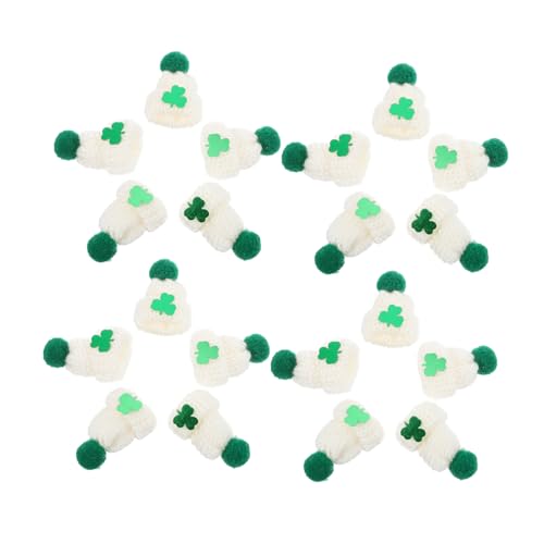 PHENOFICE 20pcs Miniatur -strickhüte Saint Patrick Strickhüte DIY Accessoires Für Den Saint Patrick Day von PHENOFICE