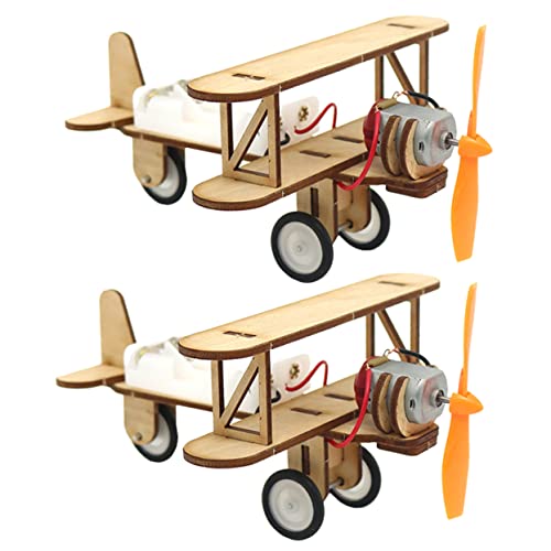 PHENOFICE 2St Flugzeug zusammenbauen Auto Flugzeuge DIY Hand geworfenes Segelflugzeug Münze Puzzle bastel Set für Kinder wheinatsgeschenke Bauwissenschaftliches Gebäude Modellflugzeug Holz von PHENOFICE