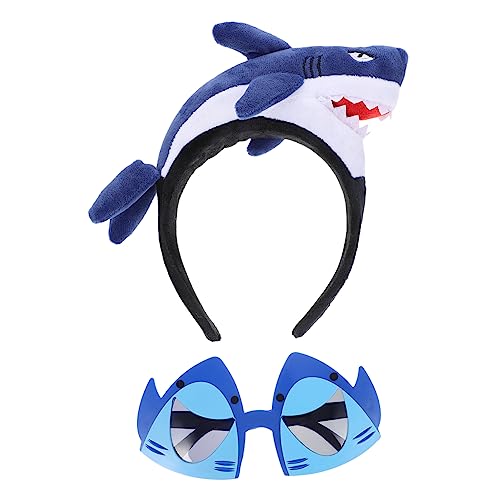 PHENOFICE 2St Hai-Stirnband-Brille kind sonnenbrille Tier-Cosplay-Stirnband Kopf Stirnband Hai-Haarband kinderparty mitgebsel lustige sonnenbrille haifischförmige Brille Hai-Brille Stoff von PHENOFICE