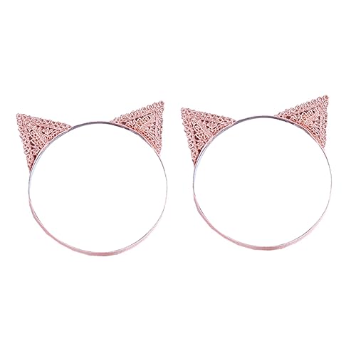 PHENOFICE 2St Stirnband für Kinder Katze Stirnband Kostüm Kätzchen Ohren Stirnband kinder haarspangen haarspange kinder haarschmuck haarbänder Stirnband mit Katzenohren Stoff Rosa von PHENOFICE