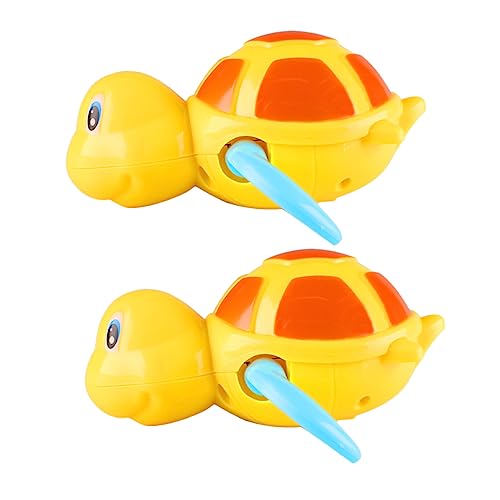 PHENOFICE 2St Uhrwerk Spielzeug Turtle Bath time badewannenspaß Kinder Ruthe Strandspielzeug Badewanne Wasserspielzeug Uhrwerkspielzeug für die Badewanne Abs Yellow von PHENOFICE