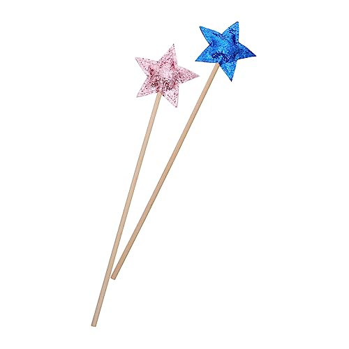 PHENOFICE 2St Zauberstab Fairy Wand verkleidung Kinder Toy jucarii pentru copii kucheltier Sternenkostüme für Kinder Spielzeug für Kinder und Mädchen Stützstab sternförmiger Feenstab hölzern von PHENOFICE