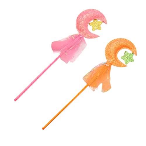 PHENOFICE 2St Zauberstab World swelter Children Toys spielwaren draußen Glitter Zauberstäbe Fee Geburtstag Geburtstagsfee Stick Kinderspielzeug Kindergeburtstag gastgeschenke Feenstab Stoff von PHENOFICE