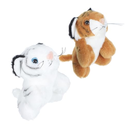 PHENOFICE 2St kleine Tigerverzierung Tiere Kinderspielzeug Kuscheltiere süß Kuscheltiere für Kinder tierfiguren für Kinder Tiere Spielzeug Kinderpuppenspielzeug Tiger-Design-Schmuck Plüsch von PHENOFICE