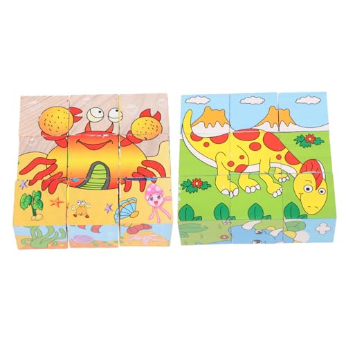 PHENOFICE 2st Dreidimensionales Puzzle Tierspielzeug Kleinkind-Puzzle Kinderpuzzle Kinder Blockieren Rätsel Tier Puzzles Kinderspielzeug Rätsel Zum Frühen Lernen Kinder Spielset Hölzern von PHENOFICE