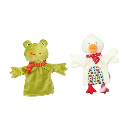 PHENOFICE 2st Handpuppe Welpenfiguren Plüschhandschuh Spielzeug Fingerpuppe Spielzeug Puzzle-Spielzeug Für Welpen Tierische Fingerpuppe Puppen Plüschpuppe Spielzeug Green Baumwolle von PHENOFICE