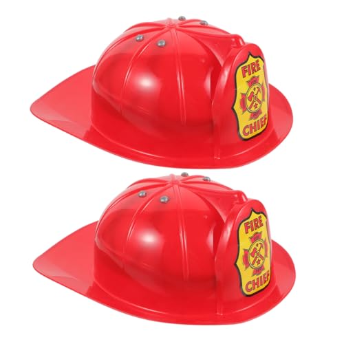 PHENOFICE Feuerwehrmütze Für Kinder Roter Feuerwehrchefhelm Rollenspiel-zubehör Feuerwehrmann-partyhut Für Kleinkinder von PHENOFICE