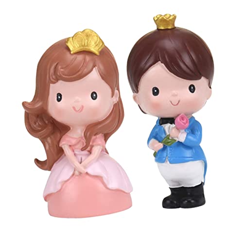 PHENOFICE 2st Prinzessin Prinz Ornament Kuchen Liefert Valentinstag Kuchendekoration Hochzeitstorte Einfügen Schmuckstücke Zum Dekorieren Von Kuchen Miniaturdekoration Prinz Puppe Paar Harz von PHENOFICE