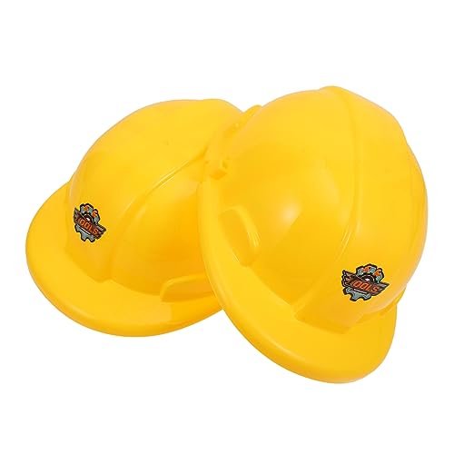 PHENOFICE 2st Simulations-engineering-kappe Spielset Für Kinder Helmspielzeug Für Kinder Spielzeug-bauhelm Hüte Feuer Rollenspiel Spielzeug Kinderkostüme Baumützen Für Kinder Abs Yellow von PHENOFICE